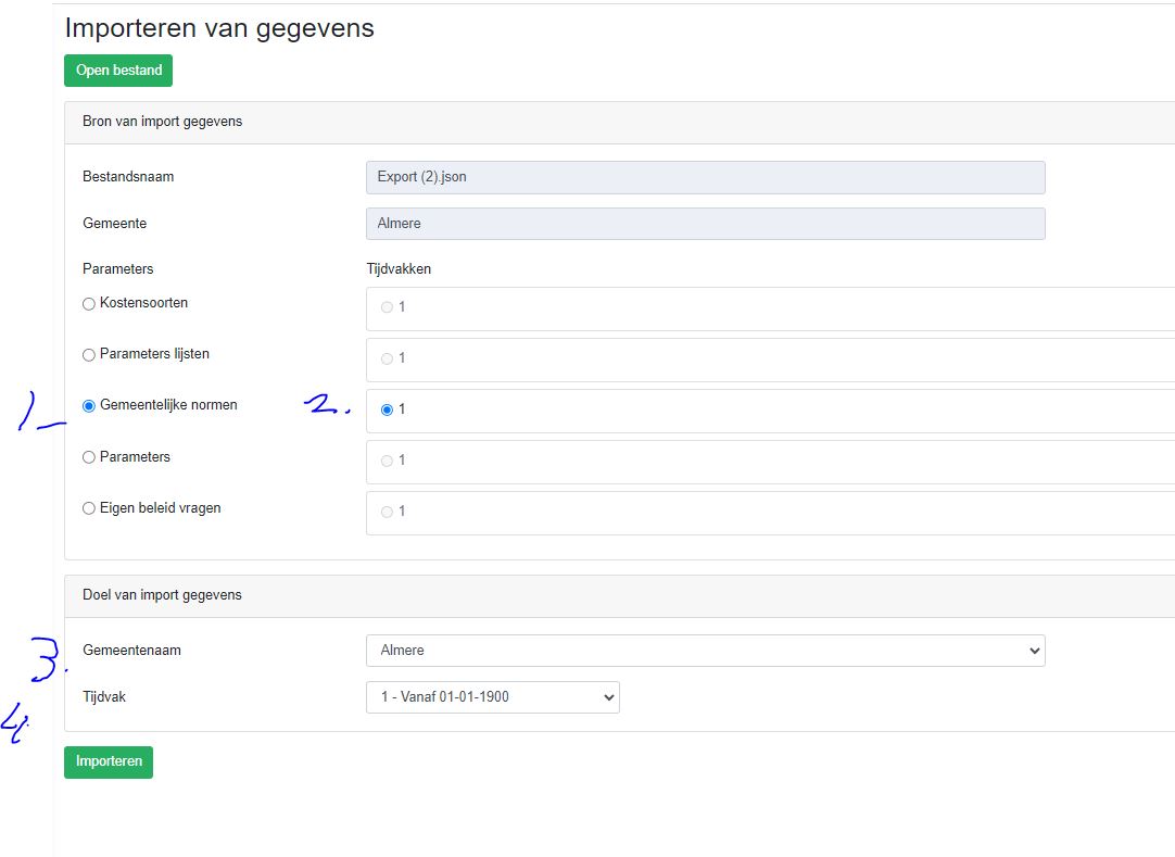 daadwerkelijk importeren