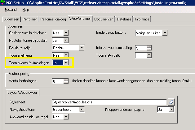 exacte foutmeldingen 20-9-2018