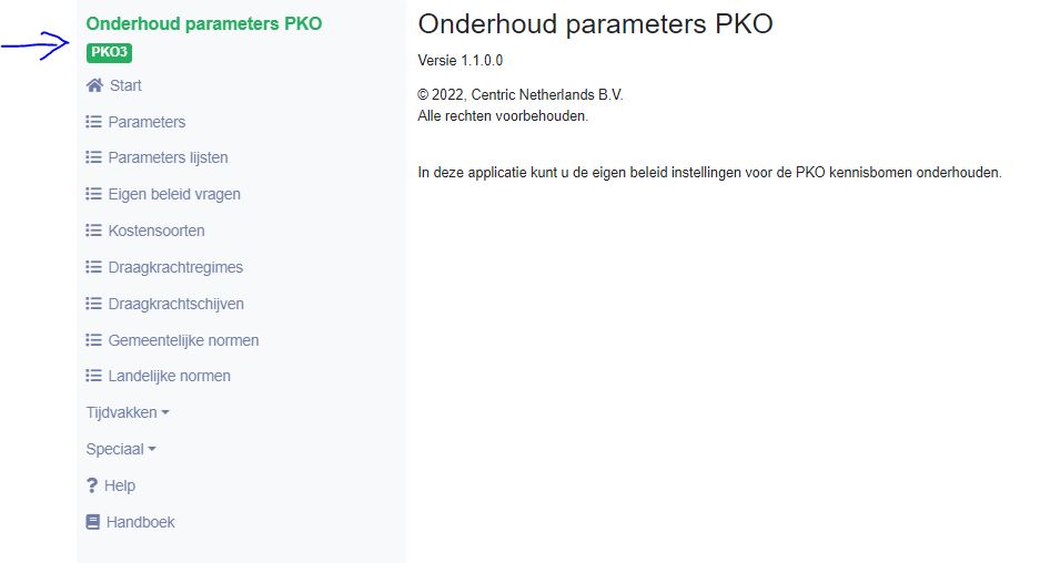 pko  parameters omgeving