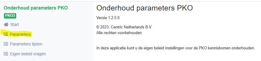 onderhoud pko parameters-parameters