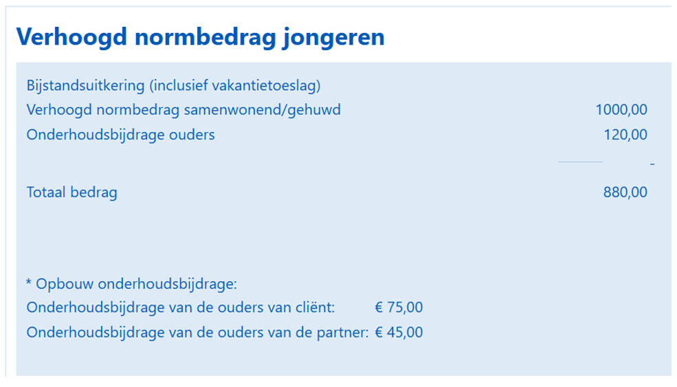 scherm loh jongerennorm berekeningsoverzicht