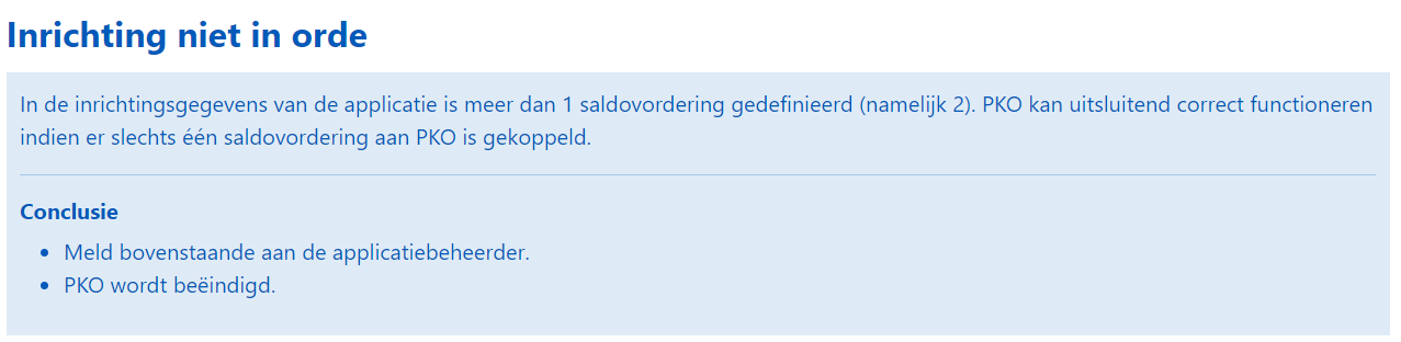 TV inrichting saldovorderingen